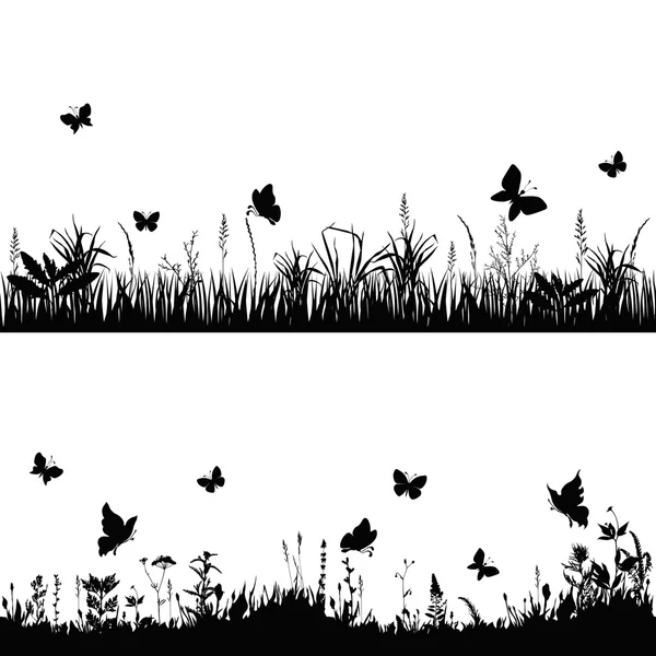 Prairies silhouette — Image vectorielle