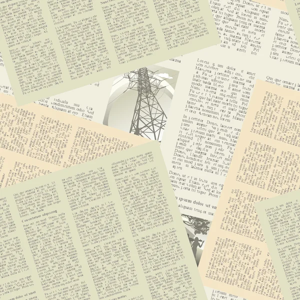 Patrón de periódico sin costura — Archivo Imágenes Vectoriales
