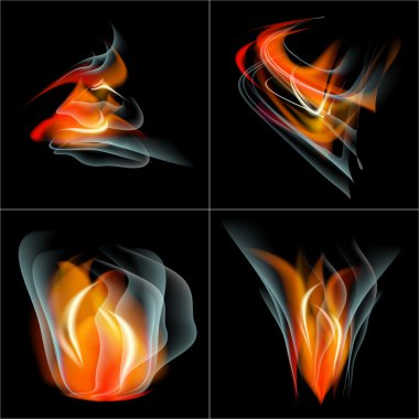 Yak alev vektörü özet arkaplanını metnin için yer ile ayarla.