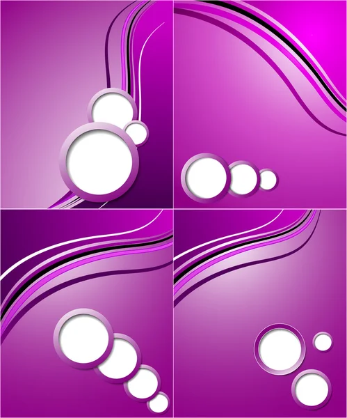 Set of elegant abstract purple background with place for your text. — Stock Vector