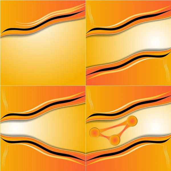 Set van elegante oranje abstracte achtergrond met plaats voor uw tekst. — Stockvector