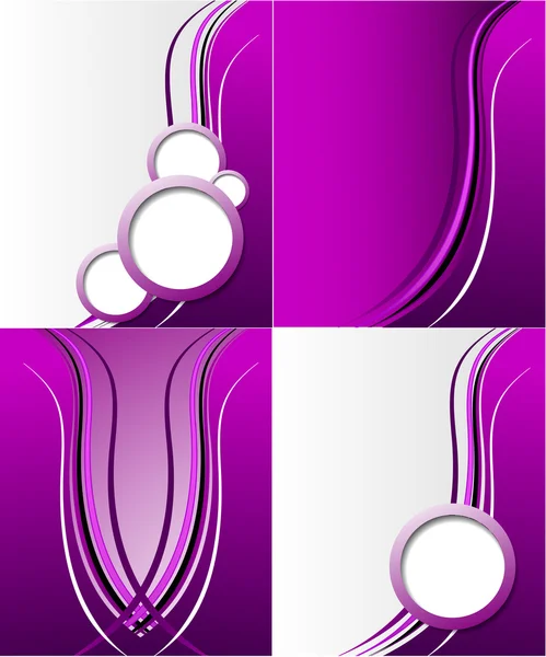 Set of elegant abstract purple background with place for your text. — Stock Vector