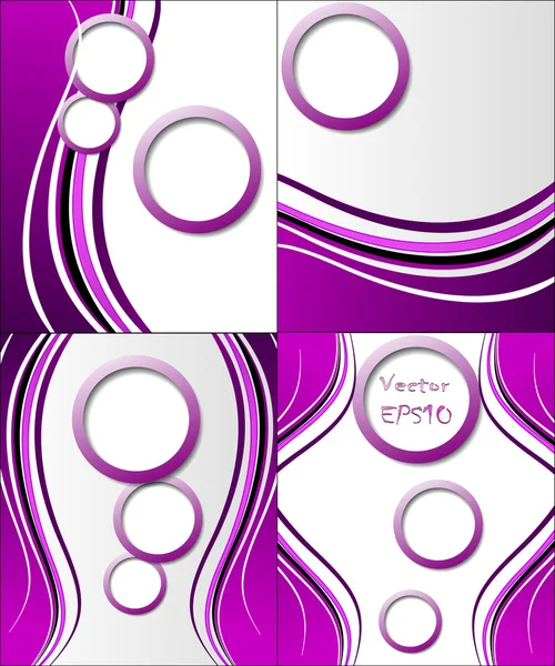 Set of elegant abstract purple background with place for your text. — Stock Vector