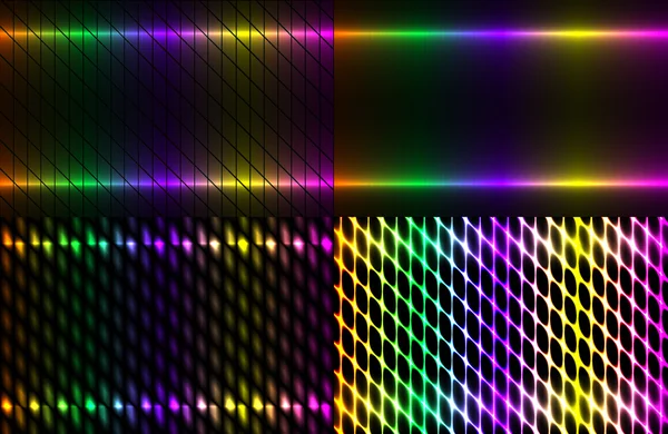 Set Espectro abstrato fundo escuro brilhos coloridos. com espaço para o seu texto . —  Vetores de Stock