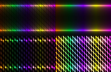 set soyut spektrum koyu arka plan Sparkles renkli. metni alanı.