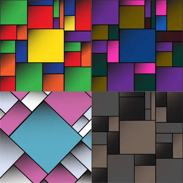 Kleurrijke vierkant lege batskground met plaats voor uw tekst instellen. — Stockfoto
