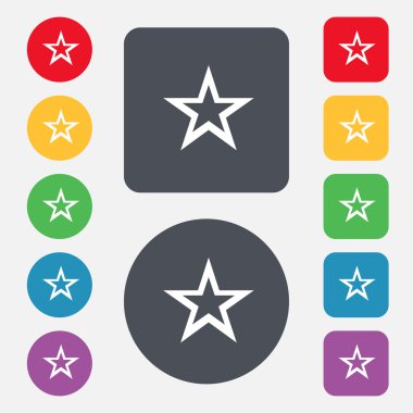 yıldız işareti simgesi. En sevdiğim düğme. Gezinti simgesi. düğmeleri ayarlayın. vektör