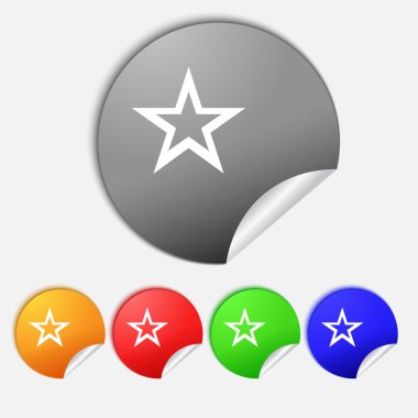 yıldız işareti simgesi. En sevdiğim düğme. Gezinti simgesi. düğmeleri ayarlayın. vektör