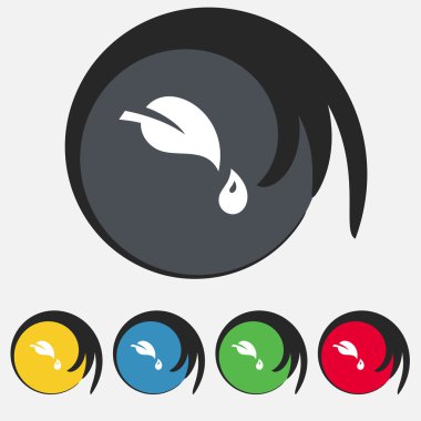 yaprak işareti simgesi. taze doğal ürün simgesi. düğmeleri ayarlayın. vektör