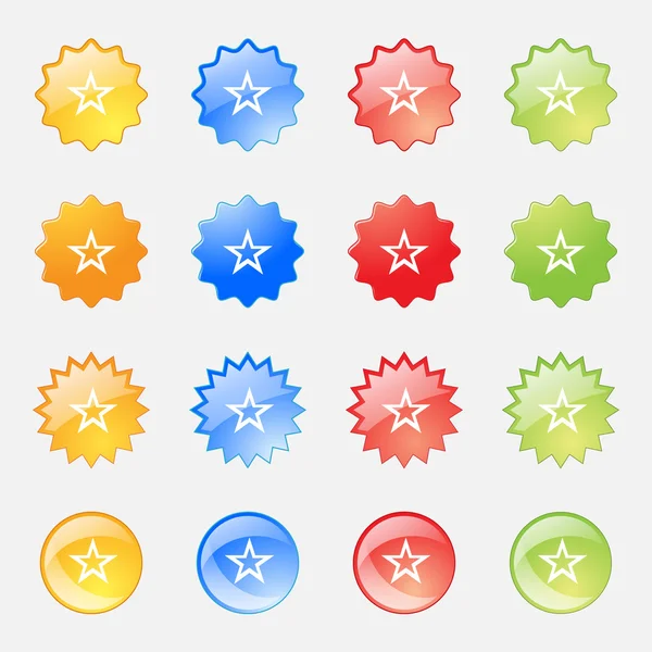 Yıldız işareti simgesi. En sevdiğim düğme. Gezinti simgesi. düğmeleri ayarlayın. vektör — Stok Vektör