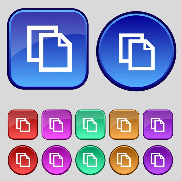 Editar icono de signo de documento. botón de contenido. Establecer botones de colores Moderna navegación del sitio web UI. Vector — Vector de stock