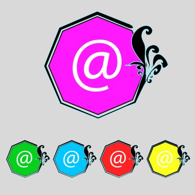 simge, ticari. düz modern set renkli web düğmeleri. vektör