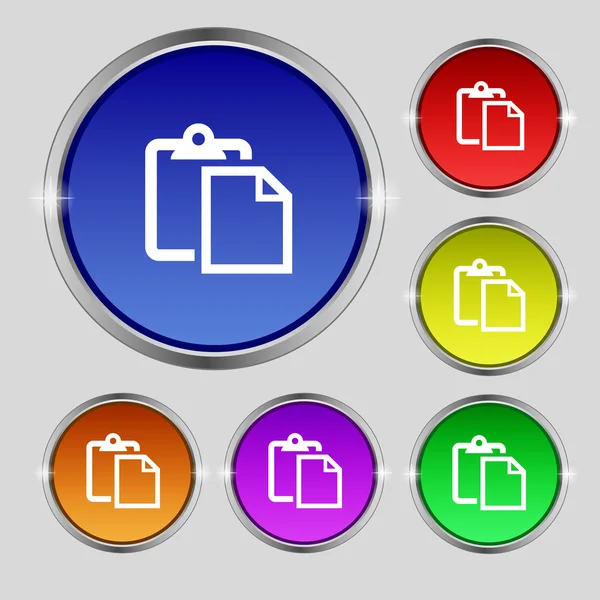 Modifica l'icona del segno del documento. Impostare il pulsante colore. Navigazione moderna del sito web dell'interfaccia utente Vettore — Vettoriale Stock
