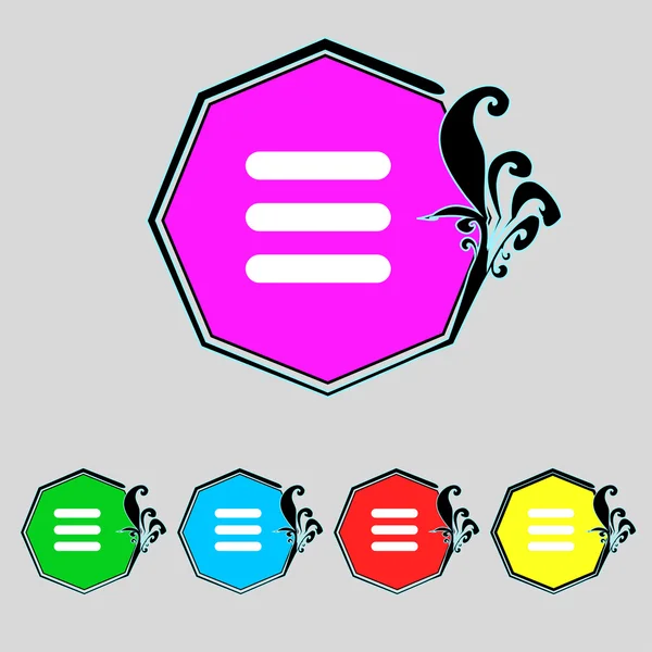 Configuración signo icono. mecanismo de engranaje símbolo. Establecer botones de colores. Vector — Vector de stock