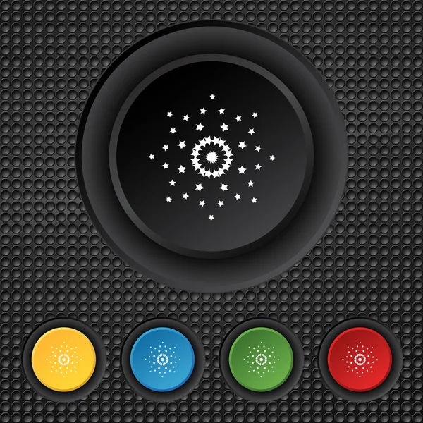 Sterrenbeeld pictogram. knop aan favoriete. navigatie symbool. kleurrijke knoppen vector instellen — Stockvector