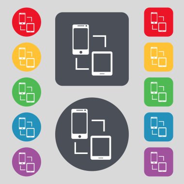 Eşitleme işareti simgesi. iletişimcileri sembolü sync. veri değişimi. colur düğmeleri ayarlayın. vektör