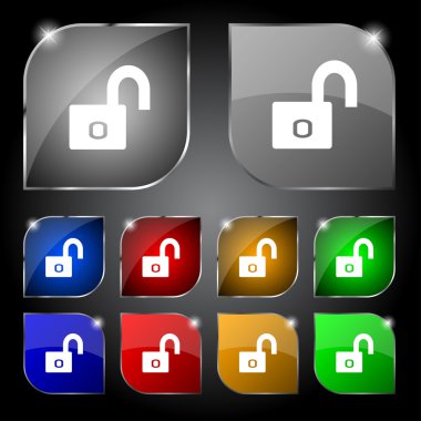 kilit işareti simgesi. soyunma sembolü. colur düğmeleri ayarlayın. vektör