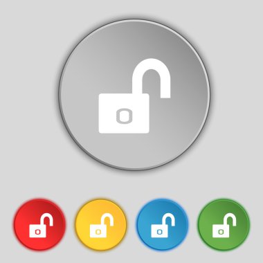 kilit işareti simgesi. soyunma sembolü. colur düğmeleri ayarlayın. vektör