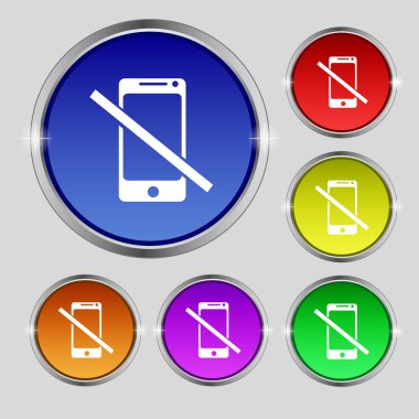 Arama. Smartphone işareti simgesi. Destek sembolü. çagrı Merkezi yasağı durdurmak düz simge vektör