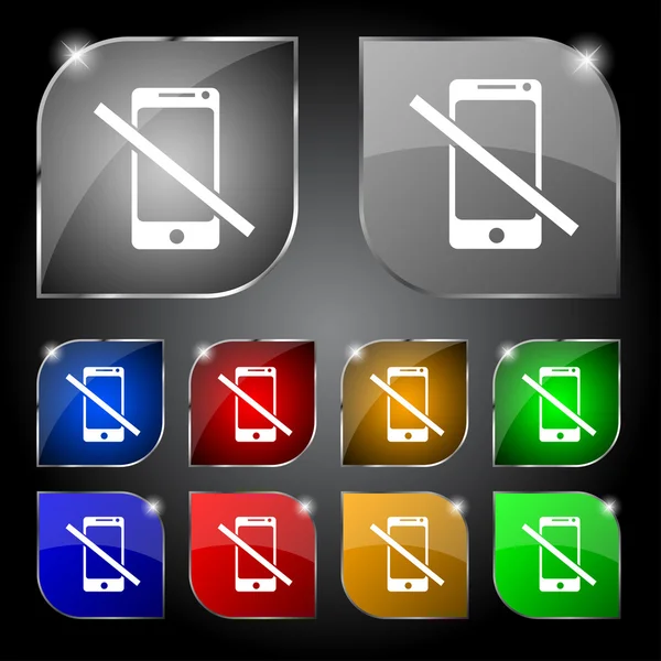Não ligues. Smartphone assina ícone. Símbolo suporte. Call center sinal de proibição Parar símbolo plana Vector — Vetor de Stock