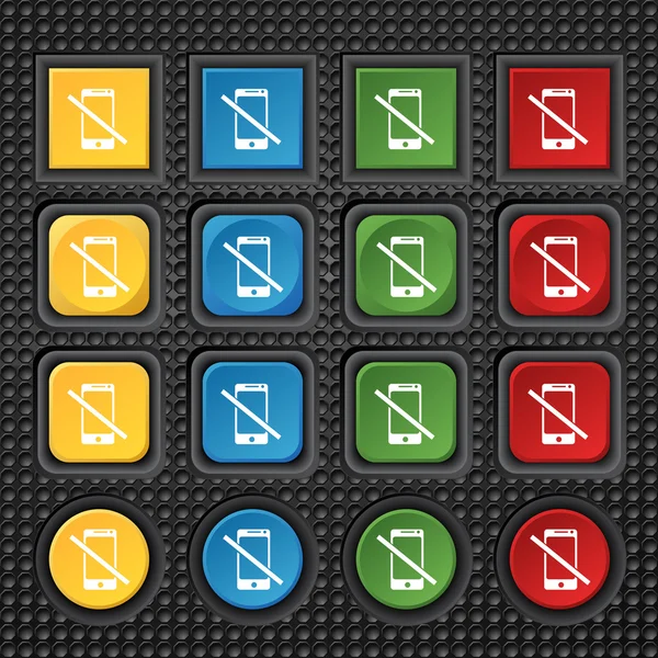 Nie dzwoń. ikona znaki smartphone. symbol wsparcia. Wywołanie centrum zakaz znak stop płaski symbol wektor — Wektor stockowy