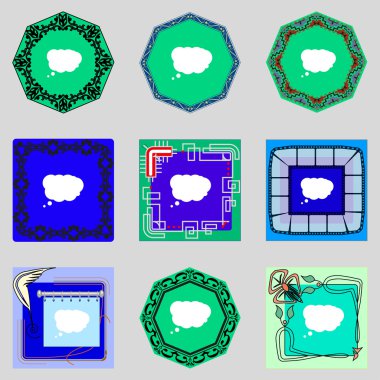 bulut işareti simgesi. veri depolama symbol.set renkli düğmeler. vektör