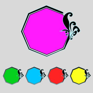 vektör Web sitesi veya uygulama için boş renkli web düğme kümesi