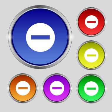 Dur işareti simgesi. İçki yasağı sembolü. hiçbir iz yok. renkli düğmeler ayarlayın. vektör