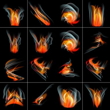 Yak alev vektörü özet arkaplanını metnin için yer ile ayarla