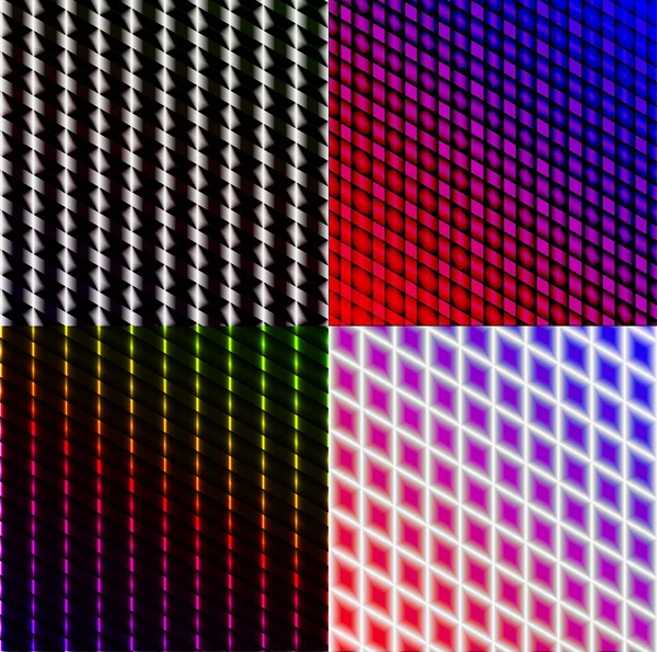 Set of dark abstract spectrum background lines. Vector — Stock Vector