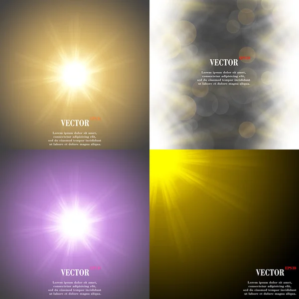 La luz del sol de verano estalló. Si te gusta el sol de verano caliente y brillante, que es el fondo con espacio para su mensaje. EPS10. Vector — Archivo Imágenes Vectoriales