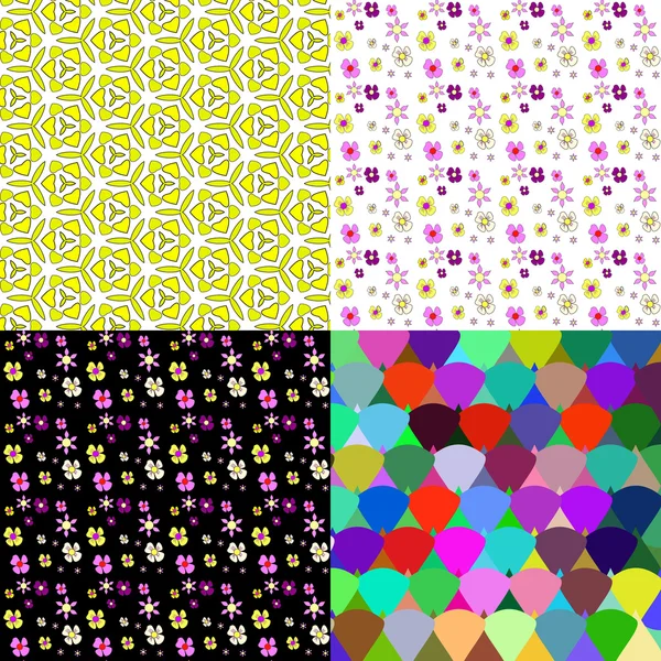 Set of texture many small brightly colored figures. Vector — Stock Vector