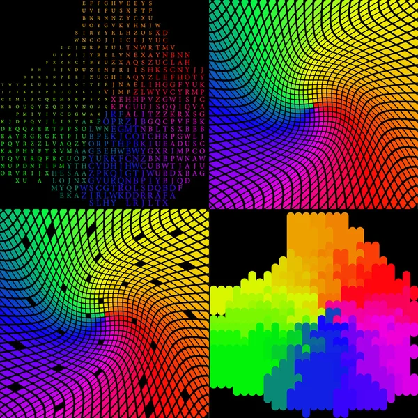 Set de Mosaico multicolor. fondo abstracto. Vector — Vector de stock