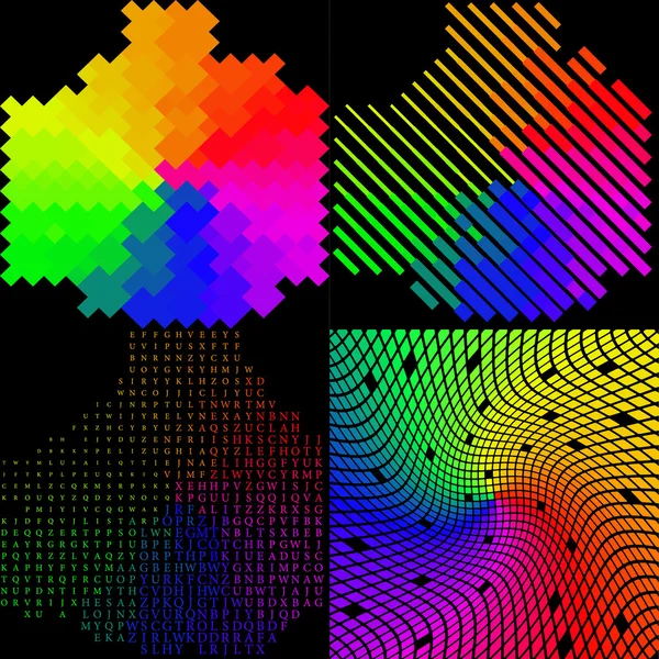 Набор разноцветной мозаики. абстрактный фон. Вектор — стоковый вектор