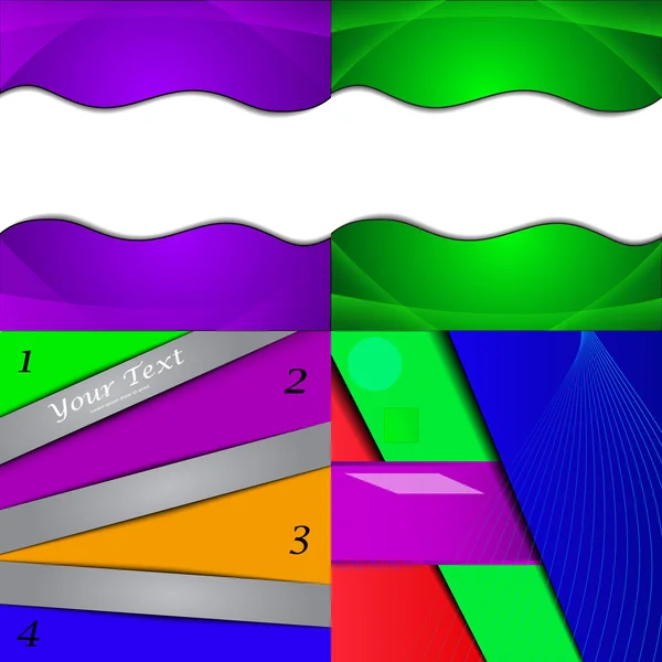 Stor uppsättning mjuka färgade abstrakt bakgrund. vektor — Stock vektor