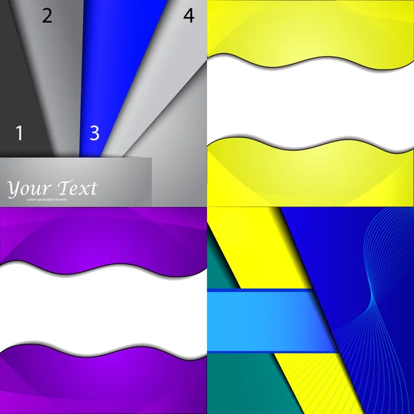 Grote reeks van zachte gekleurde abstracte achtergrond. vector — Stockvector