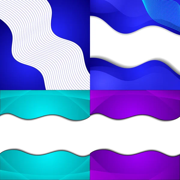 Set of bright abstract backgrounds. Design eps 10. Vector — Stock Vector