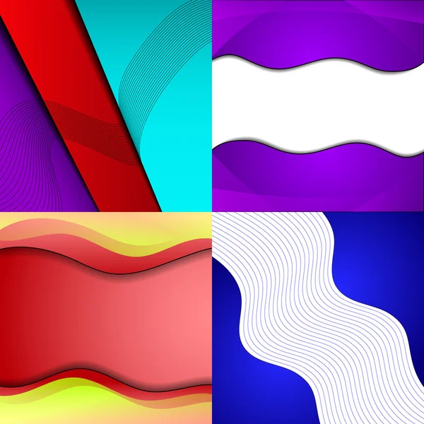 Conjunto de fondos abstractos brillantes. Diseño eps 10. Vector — Archivo Imágenes Vectoriales