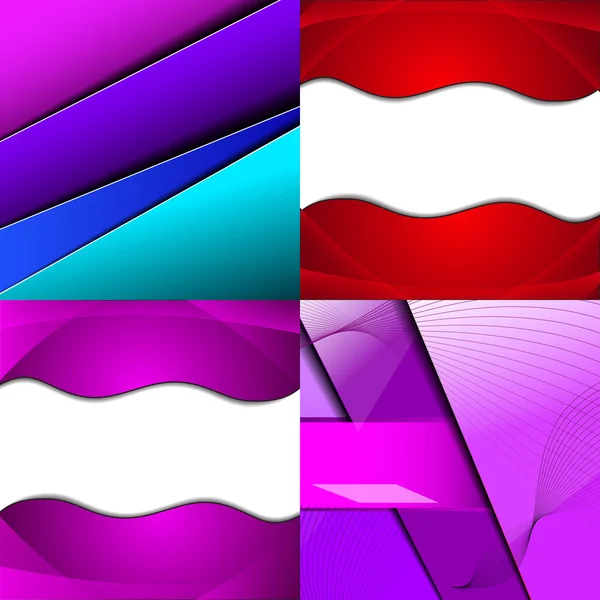 Conjunto de fondos abstractos brillantes. Diseño eps 10. Vector — Archivo Imágenes Vectoriales