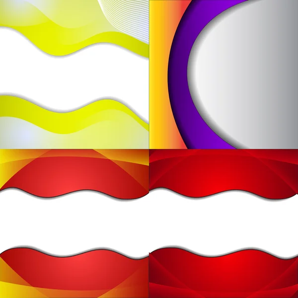 Conjunto de fondos abstractos brillantes. Diseño eps 10. Vector — Archivo Imágenes Vectoriales