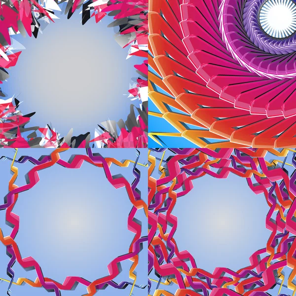 Set van abstracte regenboog concept achtergrond. vector — Stockvector