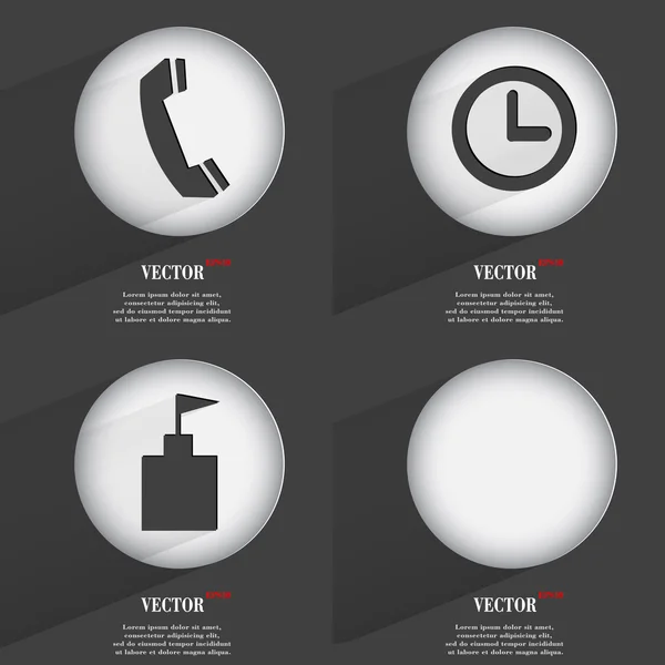 Conjunto de botones web de un solo color de diseño plano. Sencillo círculo etiqueta internet signo gris fondo. elementos de diseño web. Vector — Archivo Imágenes Vectoriales