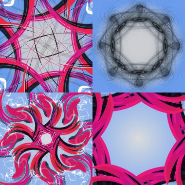 soyut gökkuşağı renkli arka planlar ile girdap set. vektör