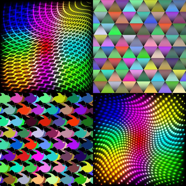 Conjunto de textura muchas pequeñas figuras de colores brillantes. Vector — Archivo Imágenes Vectoriales