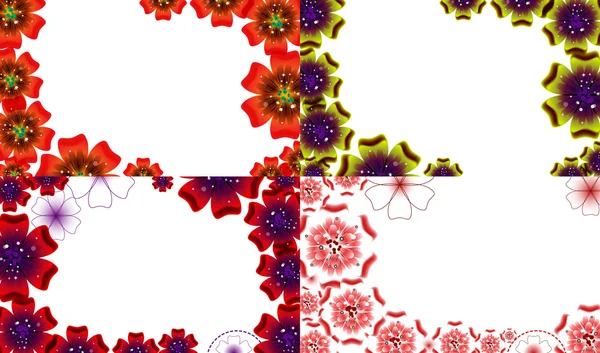 Conjunto de fundo de primavera para as flores de design. Vetor — Vetor de Stock