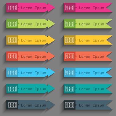 DJ konsolu mix kolları ve düğmeler, düzey simgeler. Renkli düğmeler kümesi. Vektör