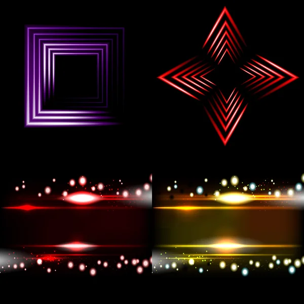 Bulanık soyut çizgi kümesi. Işık efekti. Arka plan ışıltı. Vektör