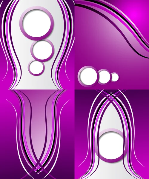 Set of elegant abstract purple background with for your text. Vector — Stock Vector