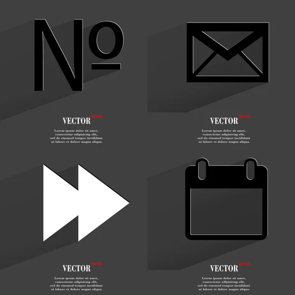 Satz modischer Symbole, trendy Symbole. flaches Design für Ihr Web-Design. Vektor — Stockvektor
