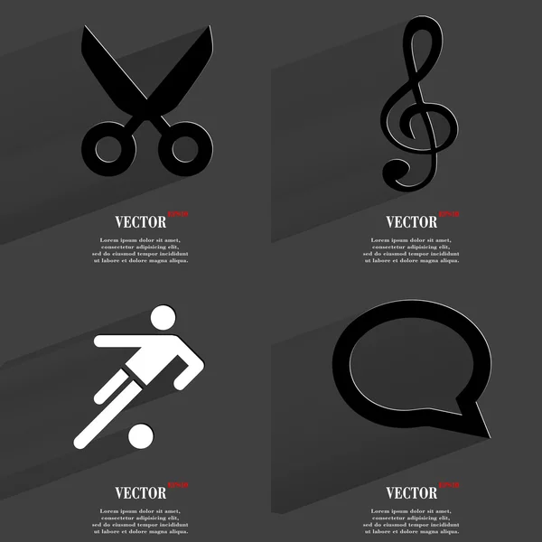 Set van modieuze iconen, trending symbolen. Plat ontwerp voor uw web-design. Vector — Stockvector